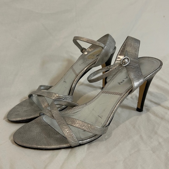 Silver Strappy Heel - Picture 1 of 1